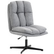 Fauteuil de salon Salvik pivotant effet lin gris clair