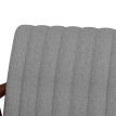 Fauteuil Belay moderne rembourré tissu bois gris
