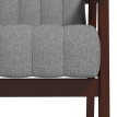 Fauteuil Belay moderne rembourré tissu bois gris