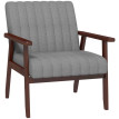 Fauteuil Belay moderne rembourré tissu bois gris