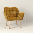 Fauteuil Loro scandinave velours jaune