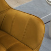 Fauteuil Loro scandinave velours jaune
