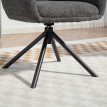 Fauteuil Velinel pivotant rembourré confortable gris foncé