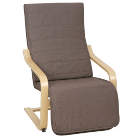 Aubon fauteuil relaxation repose pied bois massif marron