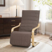 Aubon fauteuil relaxation repose pied bois massif marron