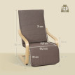 Aubon fauteuil relaxation repose pied bois massif marron