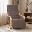 Aubon fauteuil relaxation repose pied bois massif marron