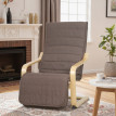 Aubon fauteuil relaxation repose pied bois massif marron