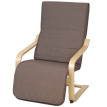Aubon fauteuil relaxation repose pied bois massif marron
