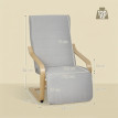 Fauteuil Veleo relax confort repose pied bois massif gris clair