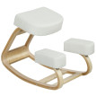 Fauteuil ergonomique Enrian chaise à genoux bois de bouleau crème