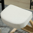 Fauteuil ergonomique Enrian chaise à genoux bois de bouleau crème