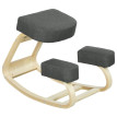 Jarvik Tabouret ergonomique inclinable bois de bouleau gris