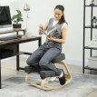 Jarvik Tabouret ergonomique inclinable bois de bouleau gris
