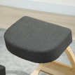 Jarvik Tabouret ergonomique inclinable bois de bouleau gris