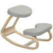 Chaise genouillère à bascule Meler ergonomique bois tissu gris