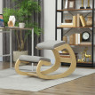 Calal Chaise ergonomique à genoux inclinable gris clair