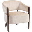 Fauteuil Darret salon chenille rembourré beige