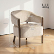 Fauteuil Darret salon chenille rembourré beige