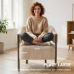 Fauteuil Darret salon chenille rembourré beige