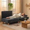 Celinora Fauteuil lit 1 place pliable 2 en 1 gris foncé
