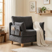 Celinora Fauteuil lit 1 place pliable 2 en 1 gris foncé