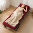 Fauteuil-lit Belolrio convertible inclinable velours rouge vin