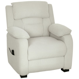 Fauteuil relax électrique Heliel inclinable USB télécommande beige