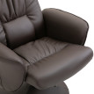 Fauteuil Relax Arora Massage Électrique Pivotant Similicuir Marron