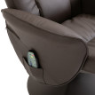 Fauteuil Relax Arora Massage Électrique Pivotant Similicuir Marron