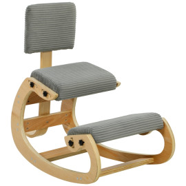 Chaise à genoux Lumeo ergonomique bureau méditation gris foncé