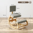 Chaise à genoux Lumeo ergonomique bureau méditation gris foncé