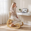 Chaise à genoux Rivot ergonomique dossier velours côtelé crème