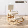 Chaise à genoux Rivot ergonomique dossier velours côtelé crème