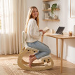 Chaise à genoux Rivot ergonomique dossier velours côtelé crème