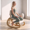 Chaise à genoux Rivot ergonomique dossier velours côtelé crème