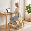 Chaise à genoux Rivot ergonomique dossier velours côtelé crème