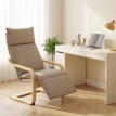 Fauteuil Torval bascule repose-pieds lin marron clair