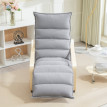 Fauteuil Deline velours repose-pieds réglable gris