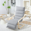 Fauteuil Deline velours repose-pieds réglable gris