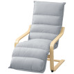 Fauteuil Deline velours repose-pieds réglable gris