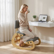 Chaise ergonomique à genoux Calanova tissu effet lin gris