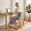 Chaise ergonomique à genoux Calanova tissu effet lin gris