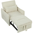 Fauteuil-lit Darier convertible 3 en 1 chenille crème