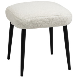 Tabouret Solio repose pieds siège d appoint cachemire crème
