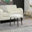 Tabouret Solio repose pieds siège d appoint cachemire crème
