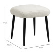 Tabouret Solio repose pieds siège d appoint cachemire crème