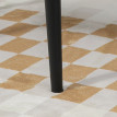 Tabouret Solio repose pieds siège d appoint cachemire crème