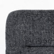 Pouf Solvein repose-pieds en chenille pieds acier gris foncé