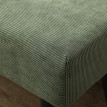 Banc banquette Camet velours côtelé capitonné acier vert